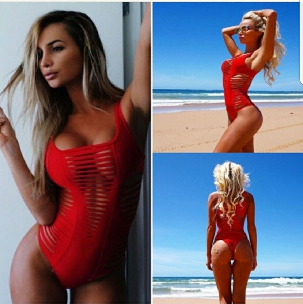 Ladies Summer Hollow Out Monokini swimwear One Pie never worn